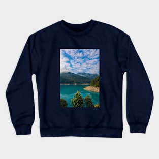 Low Water in Sauris Lake, North Italy Crewneck Sweatshirt